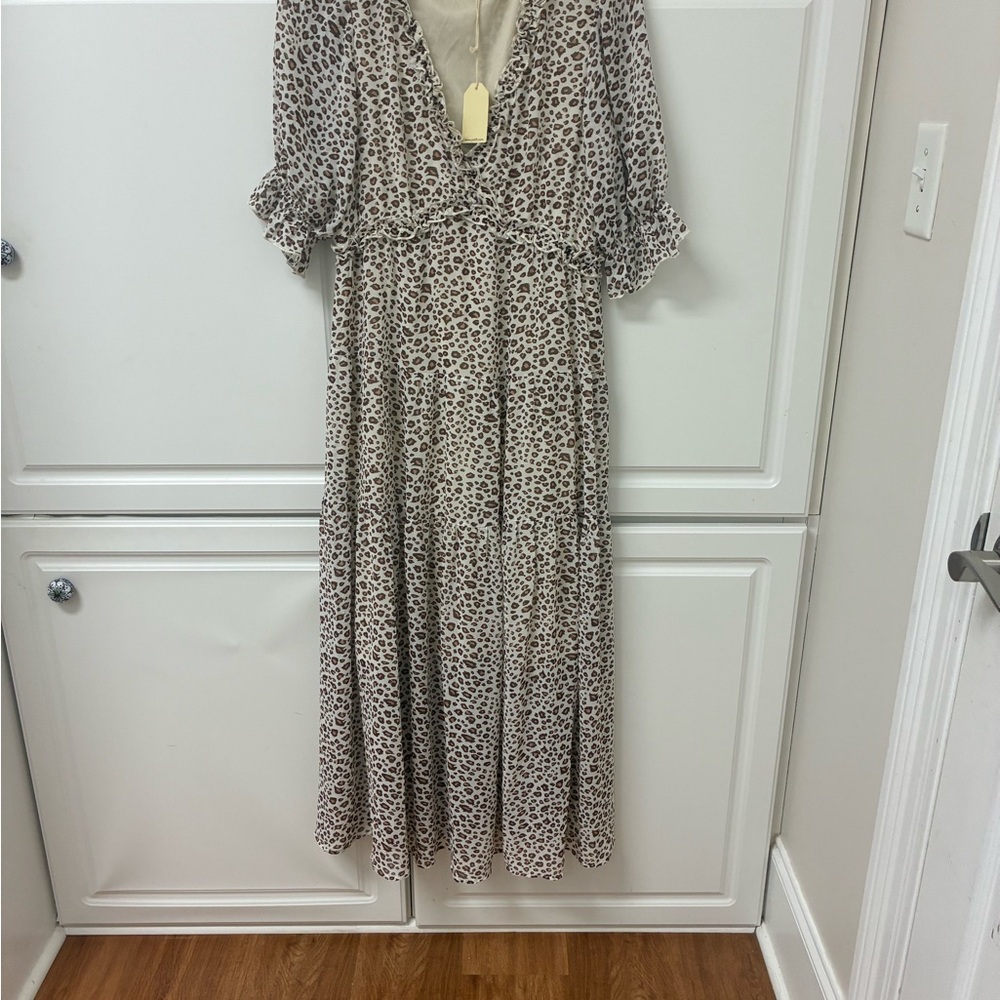 JODIFL Animal Print Maxi Dress